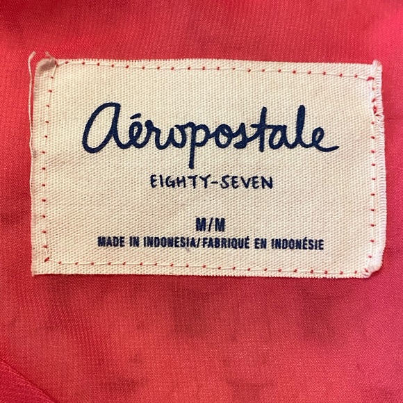 Aeropostale Sheer Pink Blouse Size Medium - Picture 8 of 9